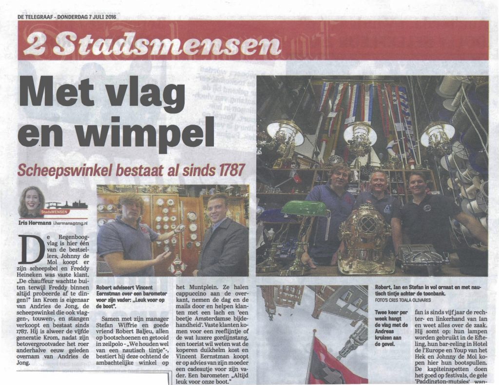 Met Vlag en Wimpel - Andries de Jong - Telegraaf kopie